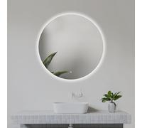 Home Glow Specchio circolare da bagno da 60cm con luci LED, con interruttore touch, Specchio circolare con retroilluminazione con luce bianca naturale.