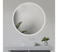Home Glow Specchio circolare da bagno da 80cm con luci LED, con interruttore touch, Specchio circolare con retroilluminazione con luce bianca naturale.