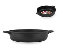 Home Granchef Tegame Fus Antiaderente Ex/Chef 2 Manici Cm28 Pentole Cucina, Alluminio pressofuso, Nero, 28 cm
