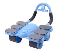 Home Gym Workout, Fitness Ab Roller, Rebound Ab Roller, Core Strengthening Ab Roller Wheel with Automatic Rebound Feature for Men, Women, 28,8 x 19,5 x 11,5 cm, Blue and Black