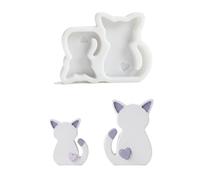 Home Hobby Stampo in silicone a forma cuore gatto per la