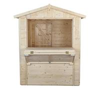 Home Idea Italia Chiosco Market 172 x 174 cm in legno di Abete personalizzabile con anta pavimento e ardesia