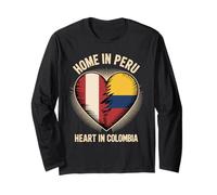 Home in Peru Heart in Colombia Peruvian Roots Maglia a Manica