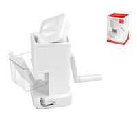 HOME Grattugia a rombo con raccoglitore, acciaio inox, bianco