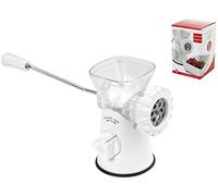 Home in Rombo Home Tritacarne Manual Polipropilene 2D con Ventosa Utensili da Cucina, Bianco