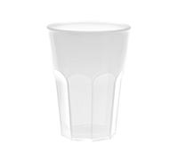 Home in Rombo Movida Set Bicchieri in Policarbonato, Polietilene, Bianco, 350 ml, 6 Pezzi