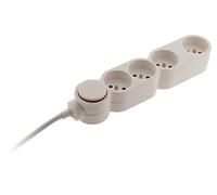 Home, Inizio blocco 4X16A tra cavo HO5VVF 3G1 bianco 1.5m - con spina parafoud, B00ZXJ0LA2
