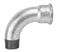 Home Invasion - Gomito curvo 90° - Ghisa zincata - M/F - 1'' - 26x34 mm