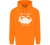 Home Is Where Il Tenda È Divertente Campeggio Bambini Felpa con Cappuccio
