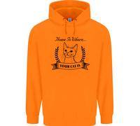 Home Is Where il Tuo Gatto È Divertente Gattino Bambini Felpa con Cappuccio