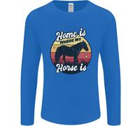 Home Is Where My Horse È Divertente Equestre Uomo Maniche