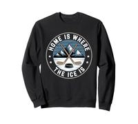 Home Is Where The Ice Is Retro Hockey Lovers Giocatori Sport Felpa