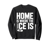 Home Is Where The Ice Is Retro Hockey Lovers Giocatori Sport Felpa