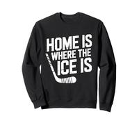 Home Is Where The Ice Is Retro Hockey Lovers Giocatori Sport Felpa