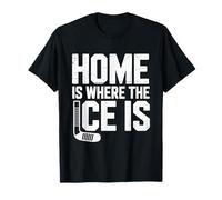 Home Is Where The Ice Is Retro Hockey Lovers Giocatori Sport Maglietta