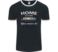 Home Is Where Voi Moor It Lungo Barca Barge Uomo Ringer Fotl