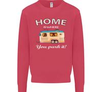 Home Is Where Voi Park It Caravan Divertente Bambini Felpa Maglione