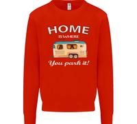 Home Is Where Voi Park It Caravan Divertente Uomo Felpa Maglione