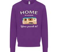 Home Is Where Voi Park It Caravan Divertente Uomo Felpa Maglione