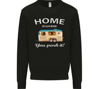 Home Is Where Voi Park It Caravan Divertente Uomo Felpa Maglione