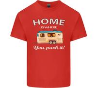 Home Is Where You Park It Caravan Divertente T-Shirt Ragazzi Ragazze