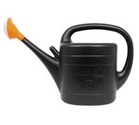 Home>it Annaffiatoio da Giardino per Famiglie - Capacità 10 Litri, con Pomello a Soffione, in Plastica Riciclabile al 100%, Nero/Arancione