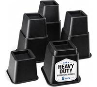 Home It - Set di 4 rialzi Regolabili per Alzata o mobili, Altezza 8, 12,7 e 7,6 cm