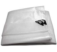 HOME It® Telo rinforzato impermeabile 4×6 m - 120 g/m² - Copertura trasparente antivento e UV - Occhielli in alluminio - Uso esterno professionale