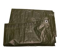 HOME It® Telo Verde 1,7 × 2,0 m - 3,4 m² - Leggero 50 g/m² in PE - Occhielli in alluminio - Telo impermeabile e antivento per esterno