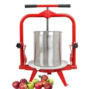 HOME IT® Torchietto per Frutta 14L in Acciaio Inox - Pressa Manuale con Contenitore Alimentare e Manico Ribaltabile - Facile da Pulire - per Mele, pere, Bacche, rabarbaro