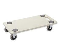 Home It Work® Carrello per Mobili 250 kg - 29 × 58 cm - Piattaforma in Multistrato con Inserti Antiscivolo - 4 Ruote Girevoli - Base da Trasporto Robusta