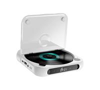 Home Lettore CD Compatto Audio Lettore Musicale per Amici Studenti di Lingue Bambini Bianco 135x135x25 mm