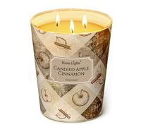 Home Lights Candele profumate a 960g di soia rustiche moderne 3 volte, grandi candele, ideali come regalo per eventi, Home Decor Stress, sollievo per il relax (Canella di mele caramellate)