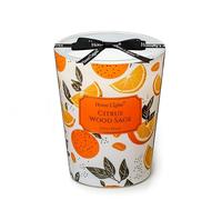 Home Lights Candele profumate in vetro, candele di soia da 6,7 oz con texture naturali di Boemia, grandi candele, ideali come regalo per eventi Citrus Fruity (Saggia di legno di agrumi)