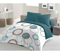 Home Linge Passion Copripiumino Verde Cerchi 140 x 200 cm