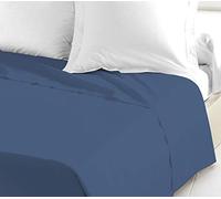 Home Linge Passion, Drap Plat - 1 Pièce, 100% Coton - 57 Fils, 2 Personnes - 240 x 300 cm, Bleu Indigo d'orient HP70815