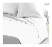 Home Linge Passion Drap Plat 57 Fils, Coton, Blanc, Grande, 240x300 cm