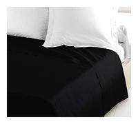 Home Linge Passion Drap Plat 57 Fils, Coton, Noir, 180x290 cm HP61332