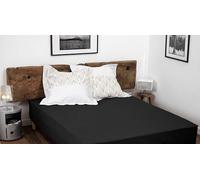 HOME LINGE PASSION, Lenzuolo con angoli, 160 x 200 cm, 100% cotone, 57 fili, colore: Nero