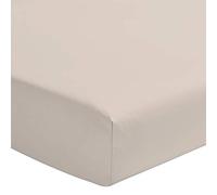 HOME LINGE PASSION, Lenzuolo con angoli elasticizzati, 160 x 200 cm, 100% cotone, 57 fili, colore: beige avorio