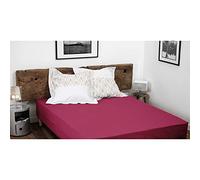 HOME LINGE PASSION, Lenzuolo con angoli fucsia BAIKAL 160 x 200 + 30 cm, 100% cotone 57 fili (Label Oeko-TEX)