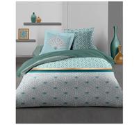 HOME LINGE PASSION - Luxor Set Piumone - 1 Copripiumino 240 X 260 Cm + 2 Federe 65 X 65 Cm - Verde Smeraldo E Bianco