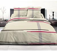 Home Linge Passion Medio Set di 3 Set Copripiumino, Cotone, Bianco-Grigio-Lampone, Grande, 220 x 240 cm, 3 unità