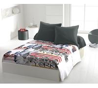 Home Linge Passion Parure di lenzuolo 4 pezzi in microfibra, 240 x 300 cm New York City