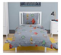 Home Linge Passion Roupillon - Set copripiumino per bambini, 100% cotone, colore: Grigio scuro, 140 x 200 cm RP70658