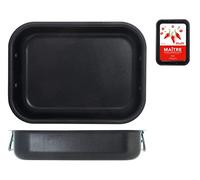 Home Maitre Rosticciera, Rivestimento Antiaderente, 35x25 cm, Alluminio, Nero, 37x27x7 cm
