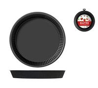 Home Maitre Stampo Crostata Antiaderente, Diametro 28 cm, Alluminio, Nero, 30x30x4 cm