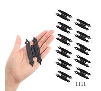 HOME MASTER HARDWARE Hammercraft - Confezione da 12 cerniere per armadietto, montaggio a incasso, con viti, colore nero