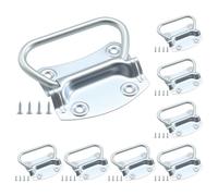 HOME MASTER HARDWARE Maniglia ad anello da 3-1/2" per cassetta degli attrezzi, per sollevamento, cassa, cassa, petto, placcato, confezione da 8