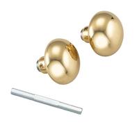 HOME MASTER HARDWARE Set di pomelli per porta in ottone con mandrino, pomello per porta vintage da 2-1/4", pomello di ricambio per porte interne con serratura da infilare
